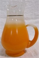 Vintage Blendo orange glass pitcher