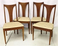 Set of 4 wooden vintage dining chairs
