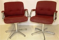 Steelcase star base chrome swivel chairs