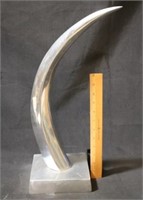 Chrome Metal Horn Sculpture