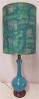 Turquoise table lamp w/ original shade
