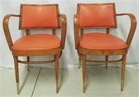 David Lebensfeld 1950s bentwood arm chairs