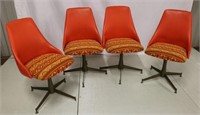 Vintage tulip orange & geometric chairs