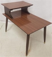 Mid century 2 tier step back table