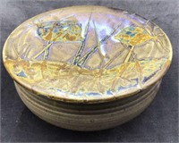 Artist Signed Glazed Lidded Bowl