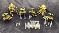 Pair of Brass Candle Sconces