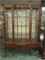 Curio Cabinet with Bow Glass Door. 70 1/4"T x