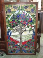 Leaded Stained Glass Window 36" x 22"