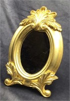 Miniature Mirror with Gold Finish