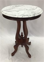 Antique Marble Topped Oval Table