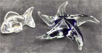 Glass Art Starfish and Fish