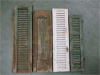 4 Painted Wooden Shutters