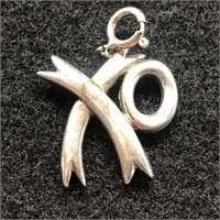 STERLING SILVER X & O PENDANT