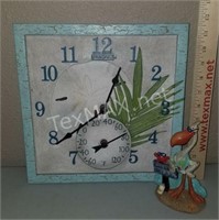 12x12 Clock/Thermometer and Pelican Figurine