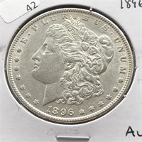 1896 MORGAN DOLLAR AU