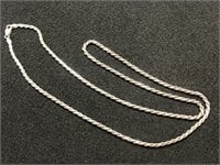 HEAVY STERLING SILVER ROPE NECKLACE