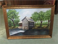 O/C Painting of Mill 33" x 23" Frame