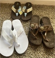 (3) Pairs Of Sandals