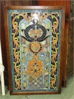 Leaded Stained Glass Window 36" x 22"
