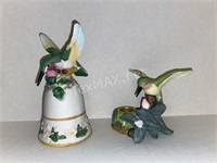 Hummingbird Bell Figurine and Candle Holder
