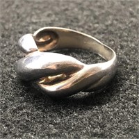 STERLING SILVER ROPE RING SIZE 9