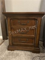 3 Drawer Wooden Night Stand, 32.5IN X 29 IN