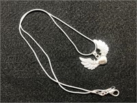 STERLING SILVER PENDENT & SS NECKLACE