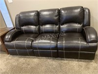 Large Leather Reclining Couch, 82 IN X 40 IN