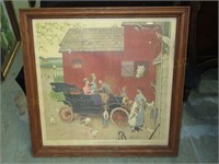 Norman Rockwell Print the Model T 22 1/2" x 22