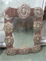 Mirror with Medallions Around Frame. 27" x 18