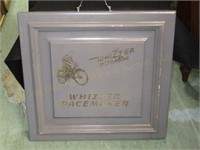 Modern Whizzer Motor Bike Wood Sign 18 1/2" x 20"
