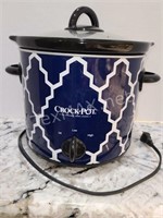 Small Blue and White Crock Pot