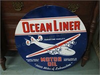 Porcelain Ocean Liner Motor Oil Sign 24"