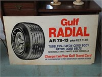 Plastic Gulf Tire Sign 27" x 46 1/2"