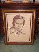 Drawing of George Jones 25 3/4" x 21 3/4"