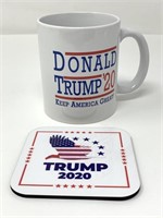 Donald Trump coffee mug and coaster
