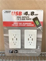 New Feit Electric 2PK Wall Outlets With 2 USB