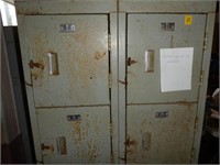 Set of Vintage 12 Compartment Steel Lockers