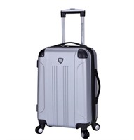 Travelers Club Cosmo Luggage, Silver-20, 20-Inch