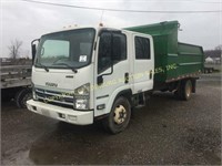 2012 ISUZU NPR HD CREW CAB W/ 14' DUMP BED 2WD