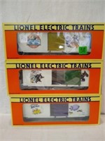 3-Lionel Mickey Mouse box cars
