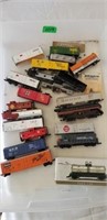 2- N scale engines & 15 Cars