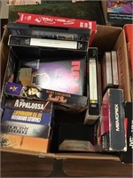 Records And Vhs Tapes. 2 Boxes