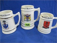 3 University mugs