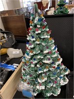 Ceramic Snow Christmas Light Up Tree.