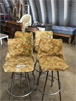 4 RETRO BAR STOOLS