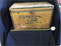 Wigwam Wood Box, Lined 18 X 10 X 10
