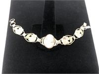 Sterling Gold Plated Cameo Bracelet.