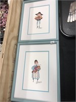 Two Framed Prints Numbered, Singed.