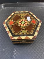 Inlaid wooden box.